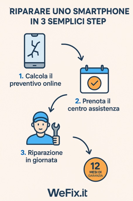 Riparare uno smartphone in 3 passaggi